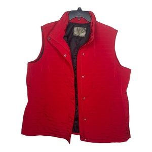 Avenue AVX Womens Plus Size 18/20 Red Quilted Lined Vest Outerwear Pockets